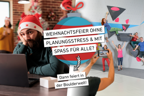 Weihnachtsfeiern für Firmen in der Boulderwelt Frankfurt